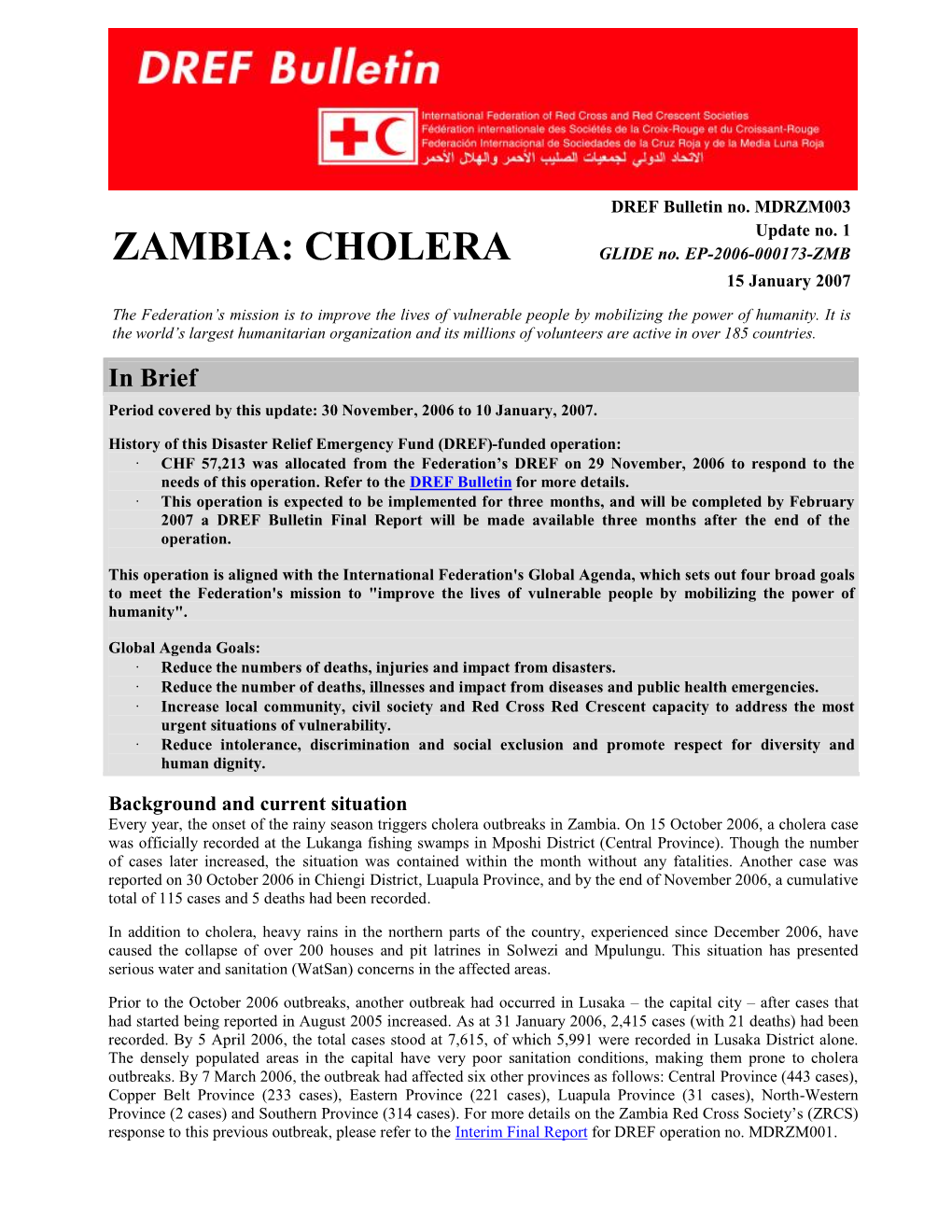 Zambia: Cholera