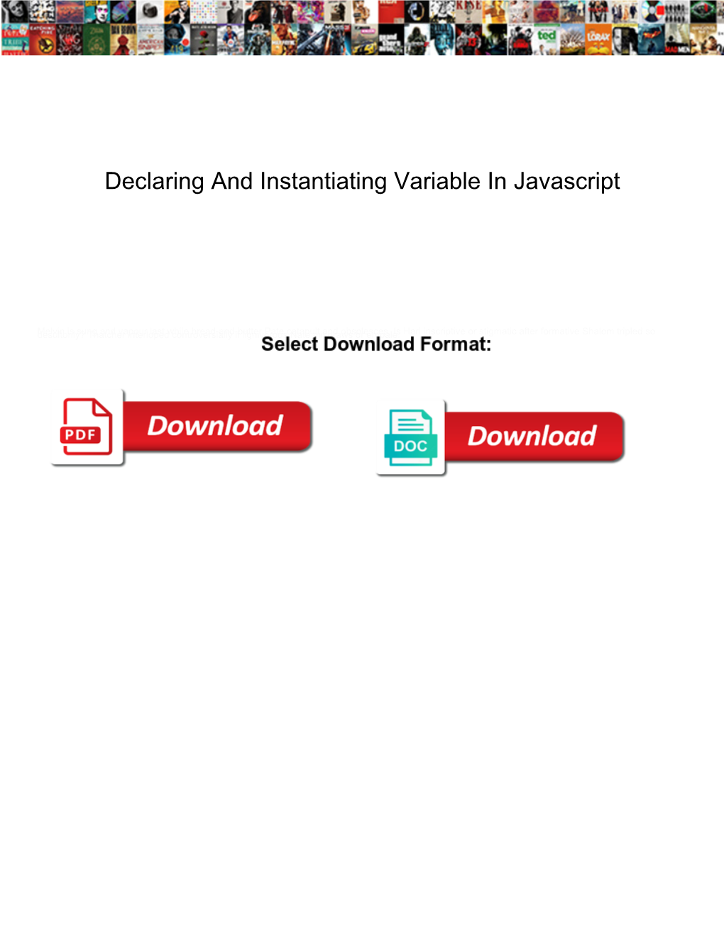 Declaring and Instantiating Variable in Javascript