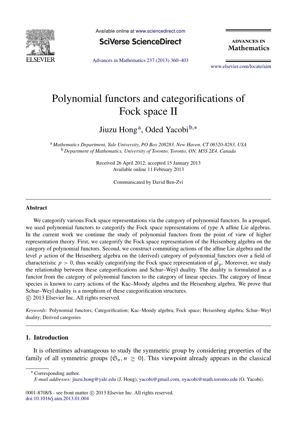 Polynomial Functors and Categorifications of Fock Space II