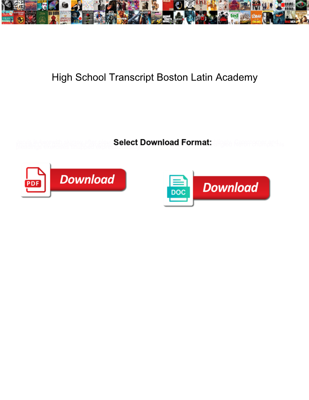 High School Transcript Boston Latin Academy
