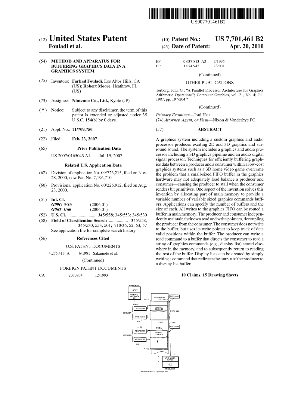 (12) Ulllted States Patent (10) Patent N0.: US 7,701,461 B2 Fouladi Et A]