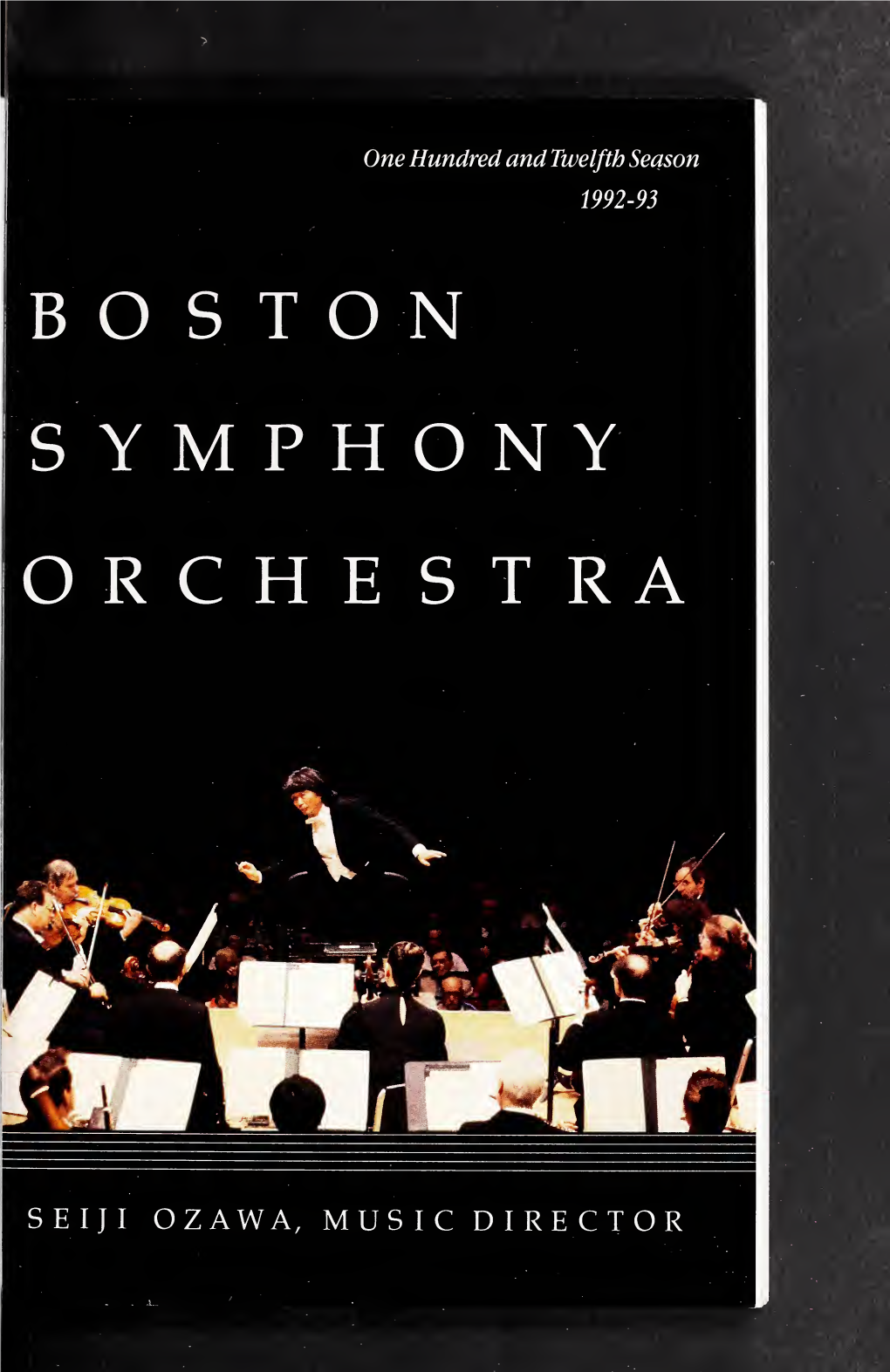 Boston Symphony Orchestra Concert Programs, Season 112, 1992-1993, Subscription