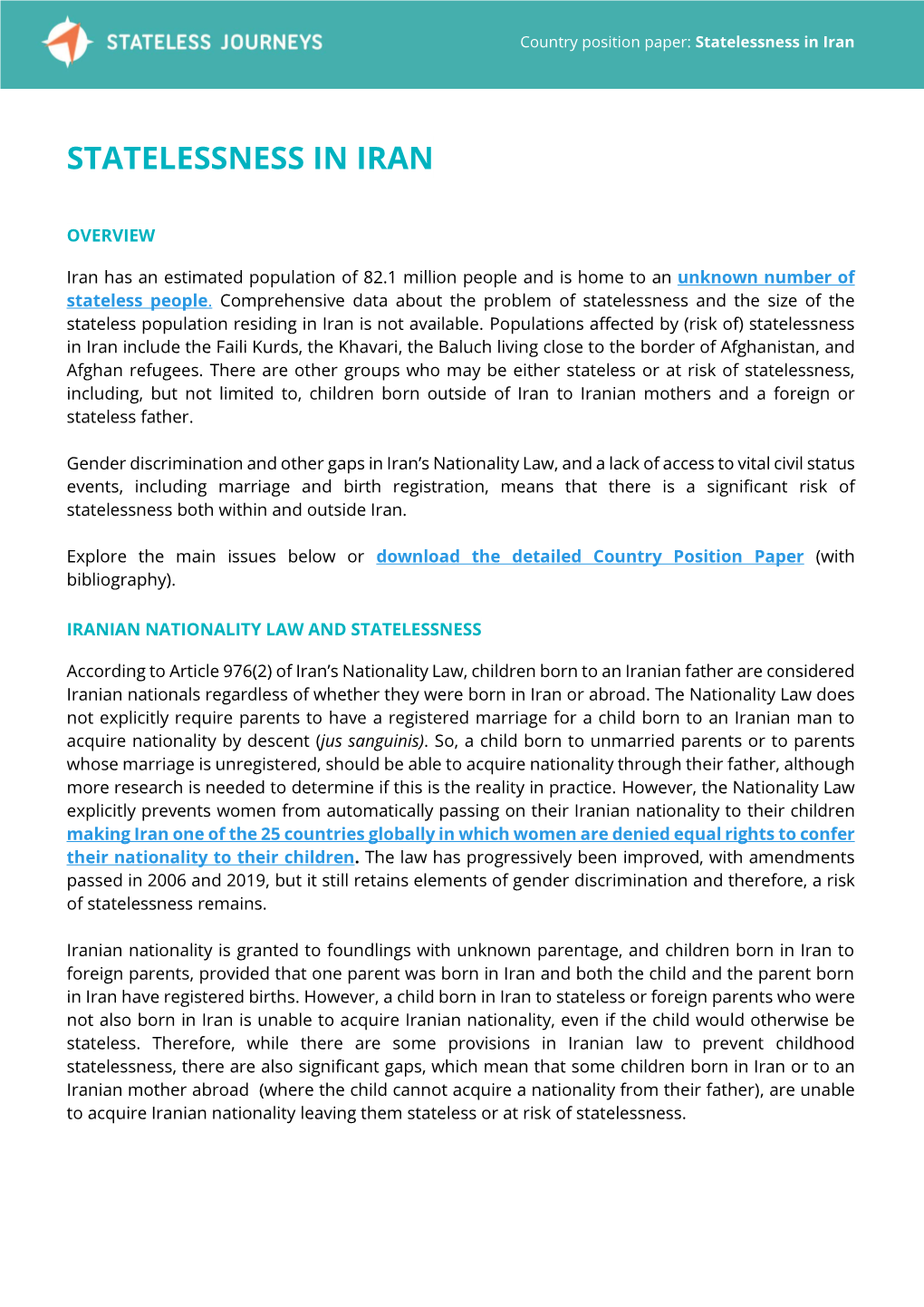 Statelessness in Iran