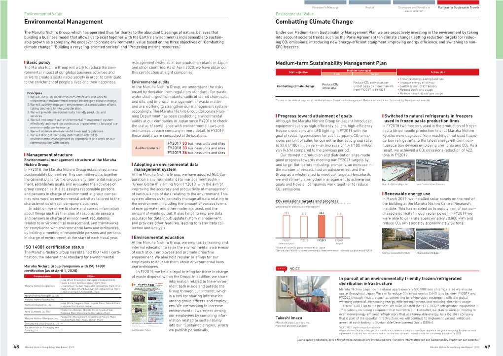 Environmental Value Environmental Value Environmental Management Combatting Climate Change