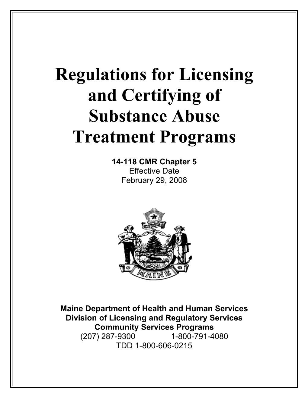 Regulations for Licensing