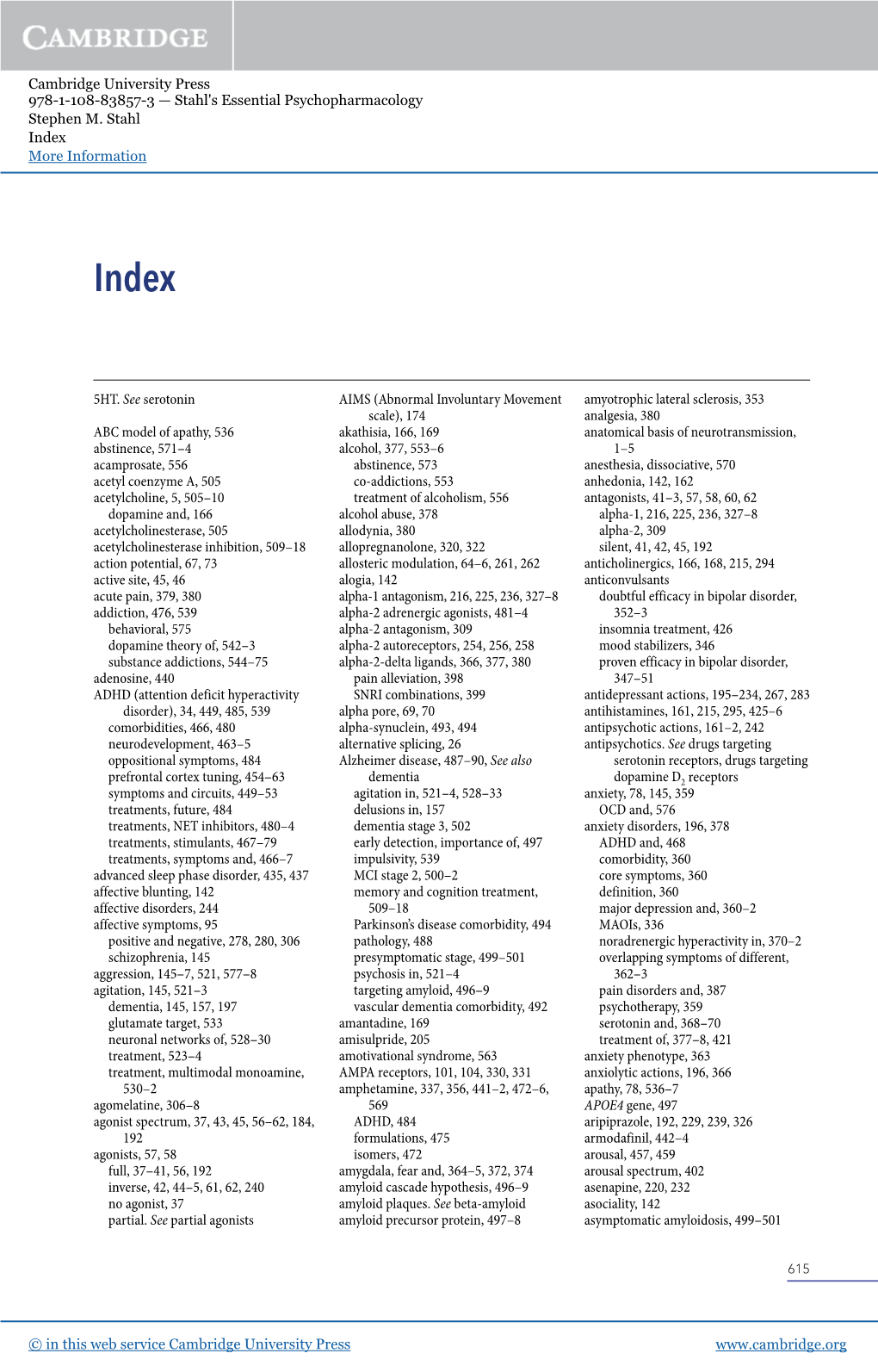 Cambridge University Press 978-1-108-83857-3 — Stahl's Essential Psychopharmacology Stephen M
