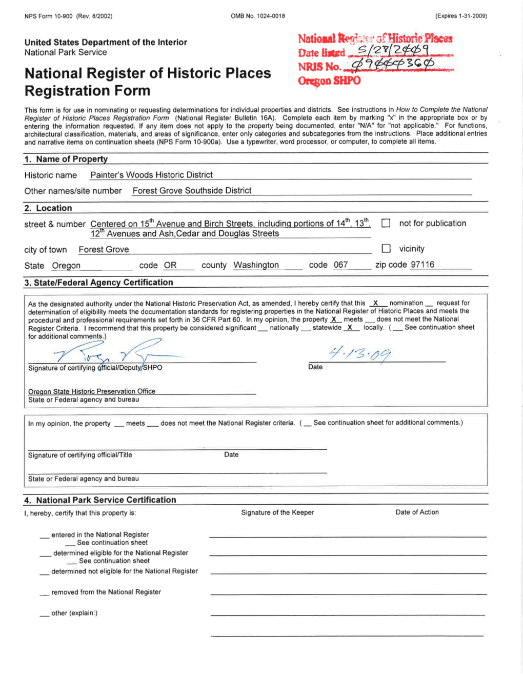 National Register of Historic Places Registration Form