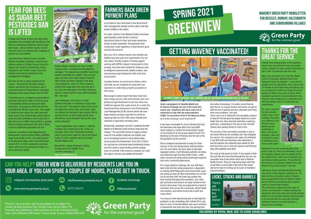 Waveney Greenview Spring 2021 for Beccles