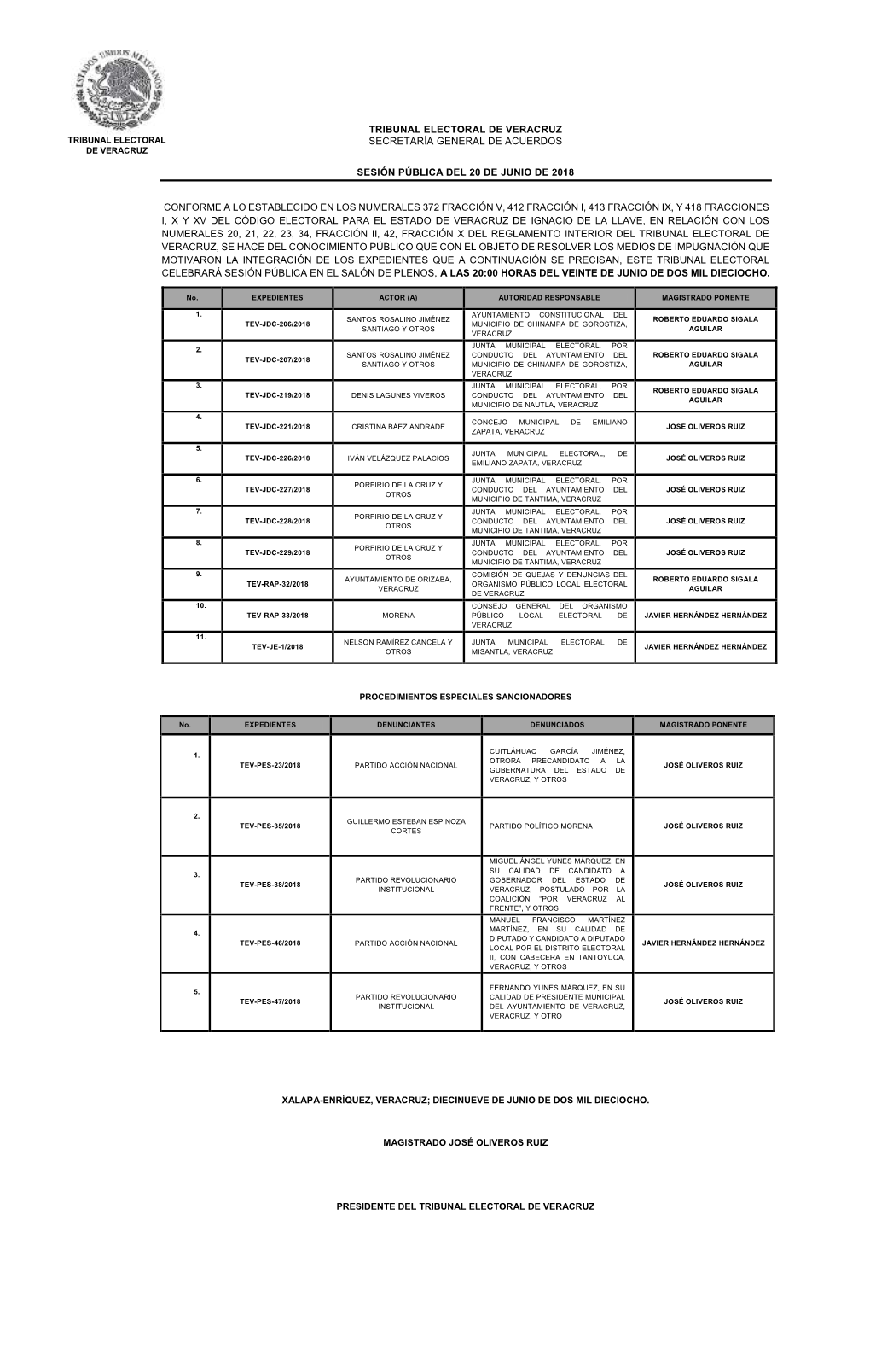 Tribunal Electoral De Veracruz Secretaría