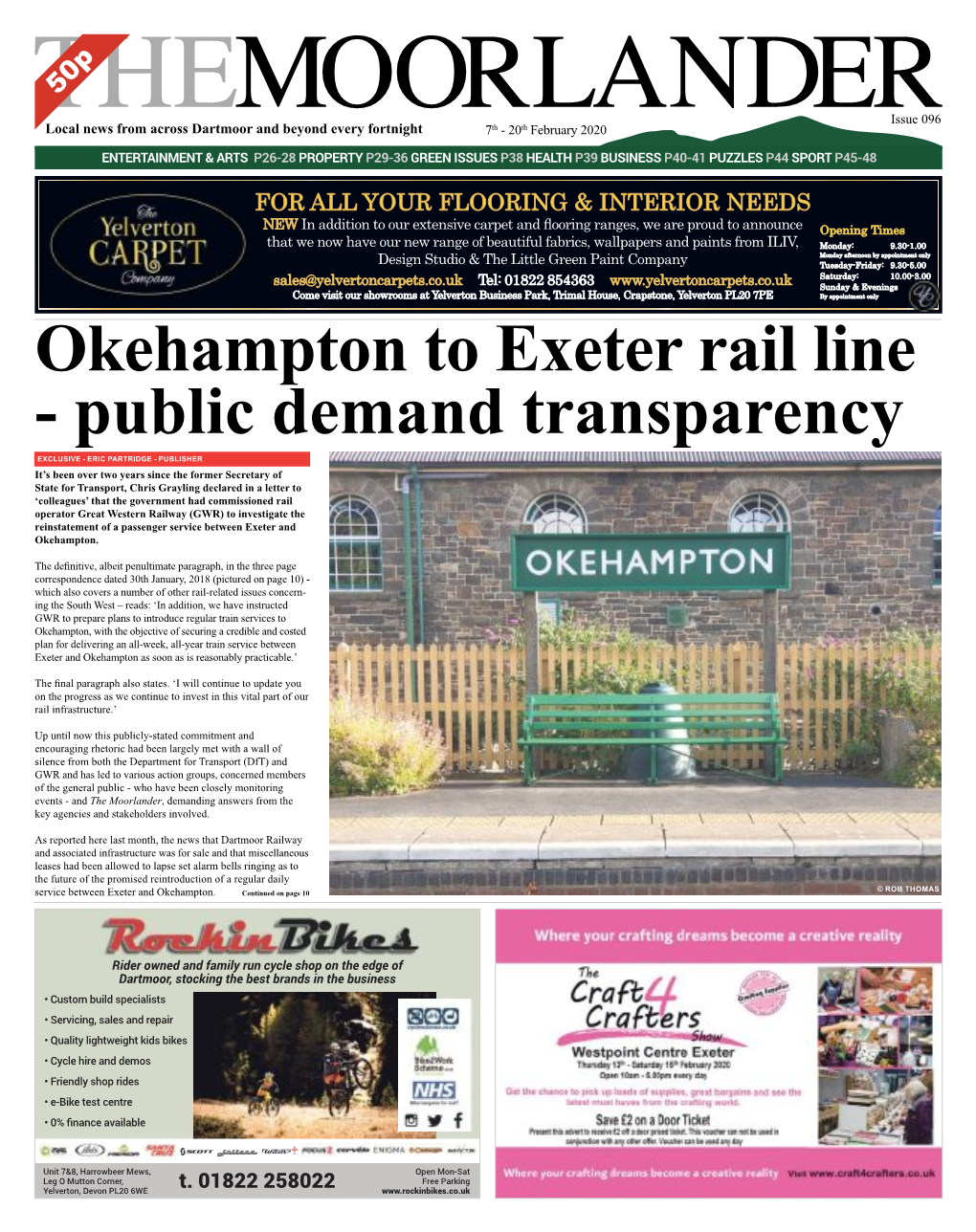 Okehampton to Exeter Rail Line