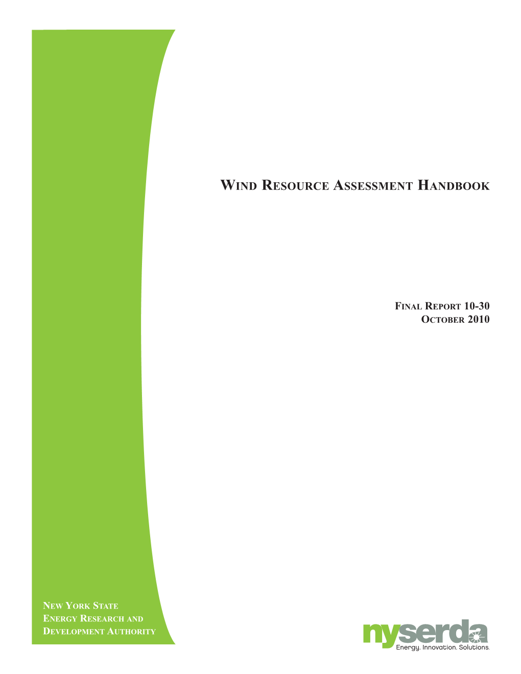 Wind Resource Assessment Handbook