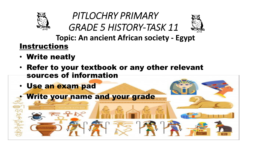 Pitlochry Primary Grade 5 History-Task 11