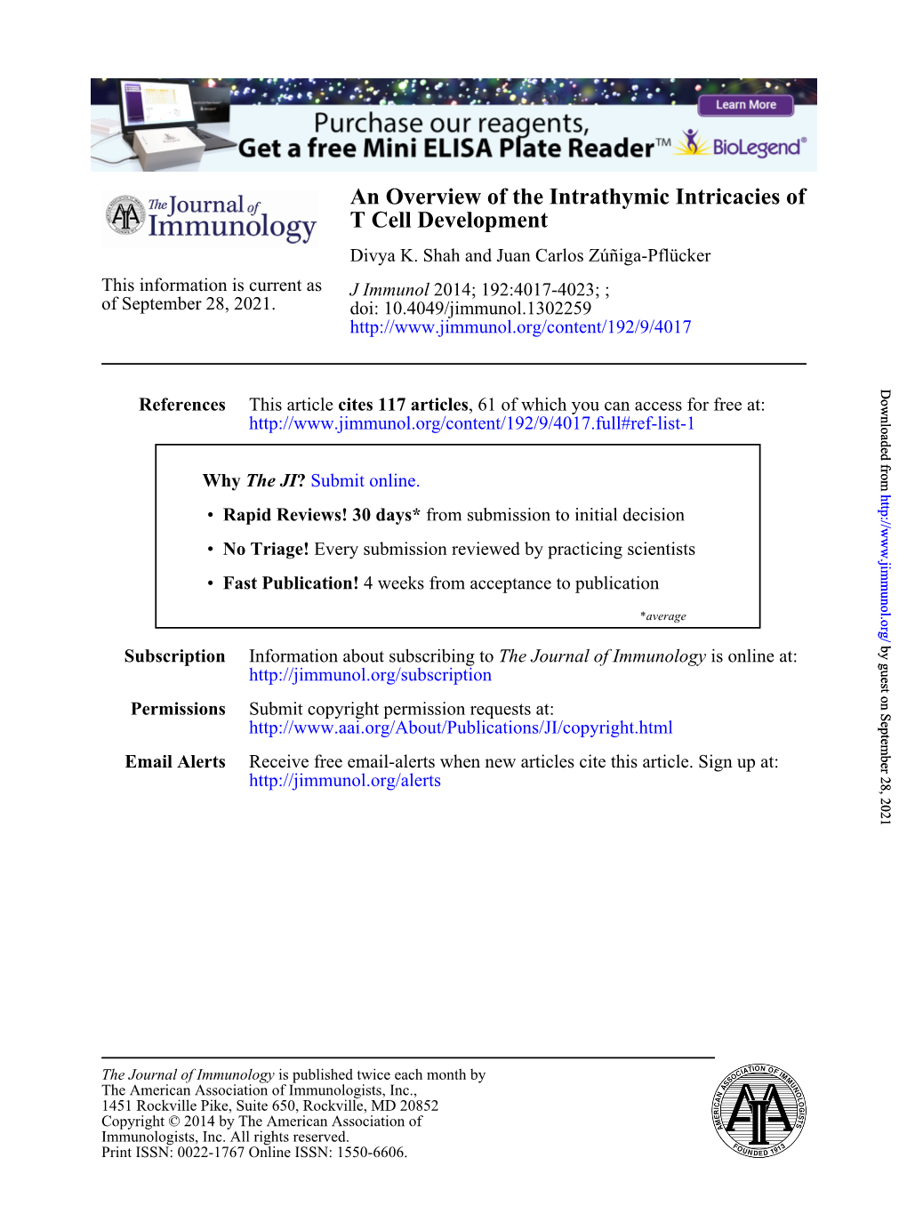 T Cell Development an Overview of the Intrathymic Intricacies Of