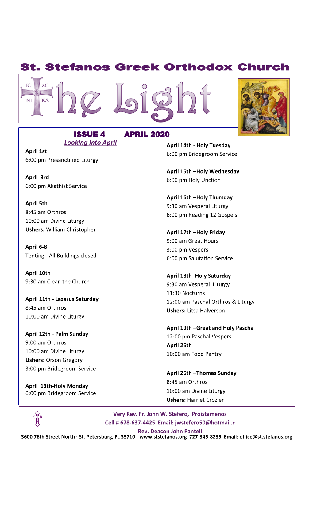 April 2020 Issue of the Light