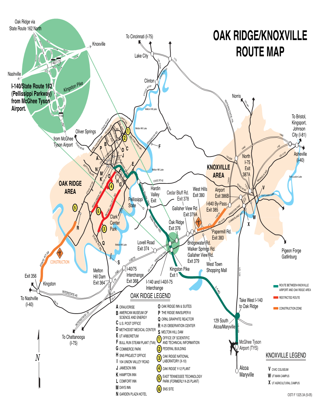 Oak Ridge/Knoxville Route