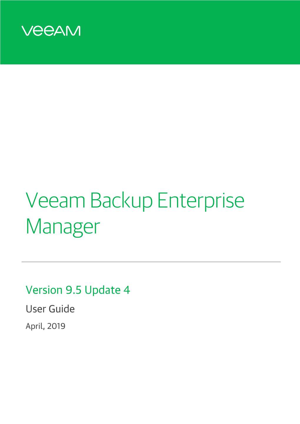 Veeam Backup Enterprise Manager