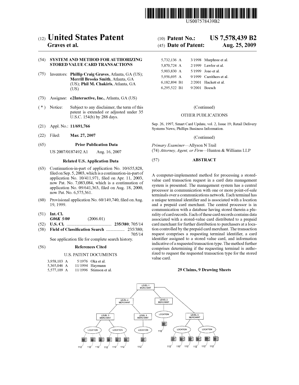 (12) United States Patent (10) Patent No.: US 7,578,439 B2 Graves Et Al