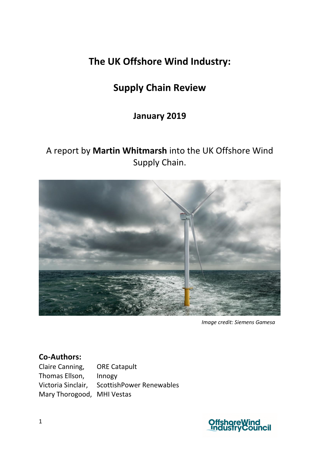 The UK Offshore Wind Industry: Supply Chain Review