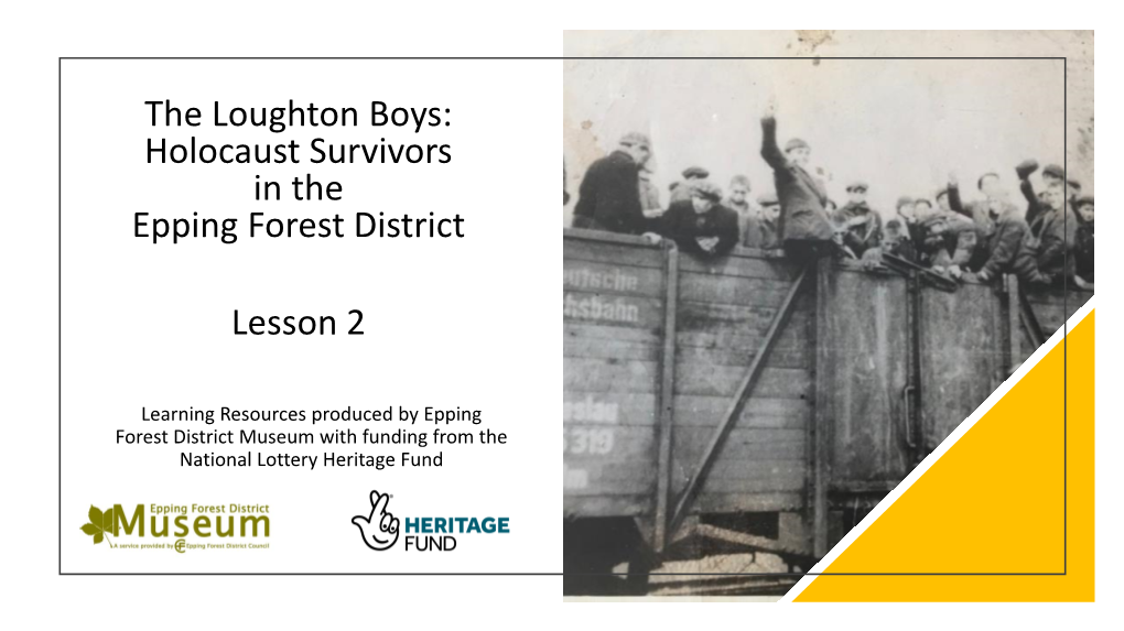 The Loughton Boys: Holocaust Survivors in the Epping Forest District