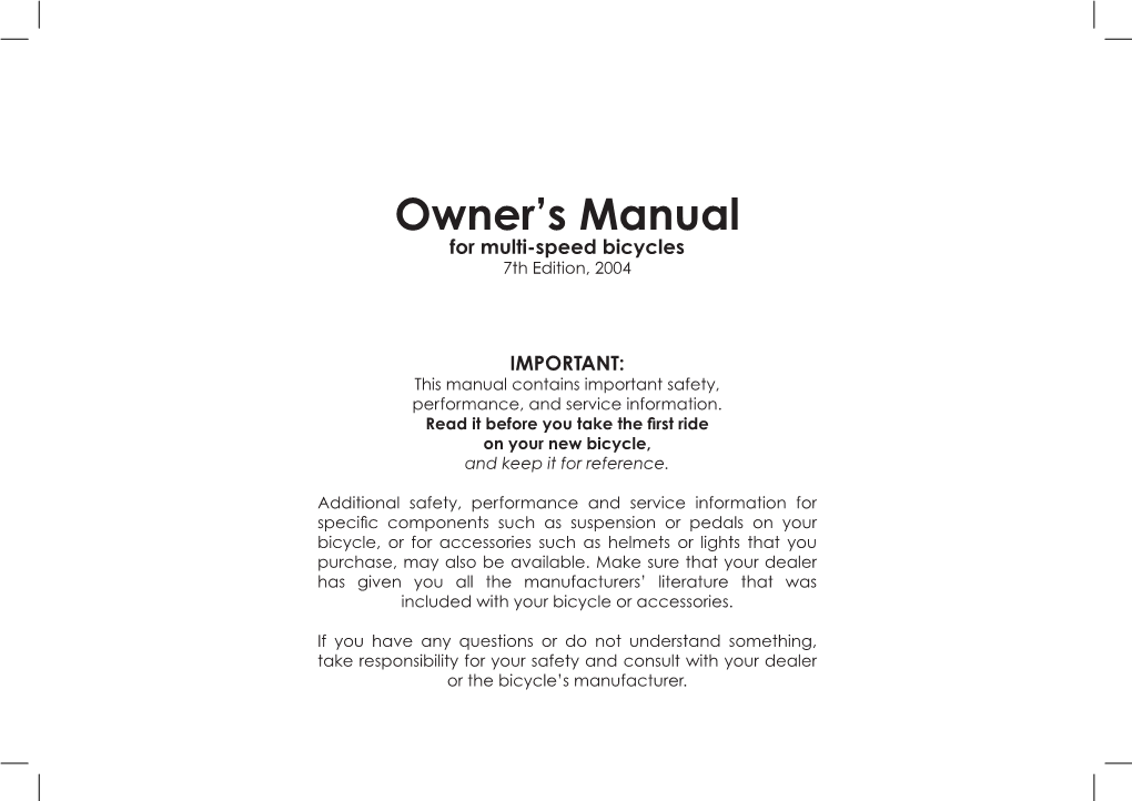 Owner's Manual