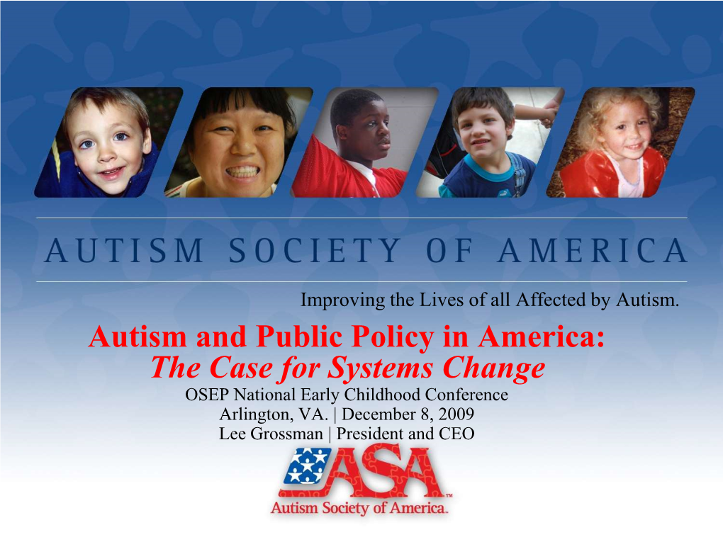 Autism Is a Social, Economic and Health Crisis Autism Is a Social, Economic and Health Crisis