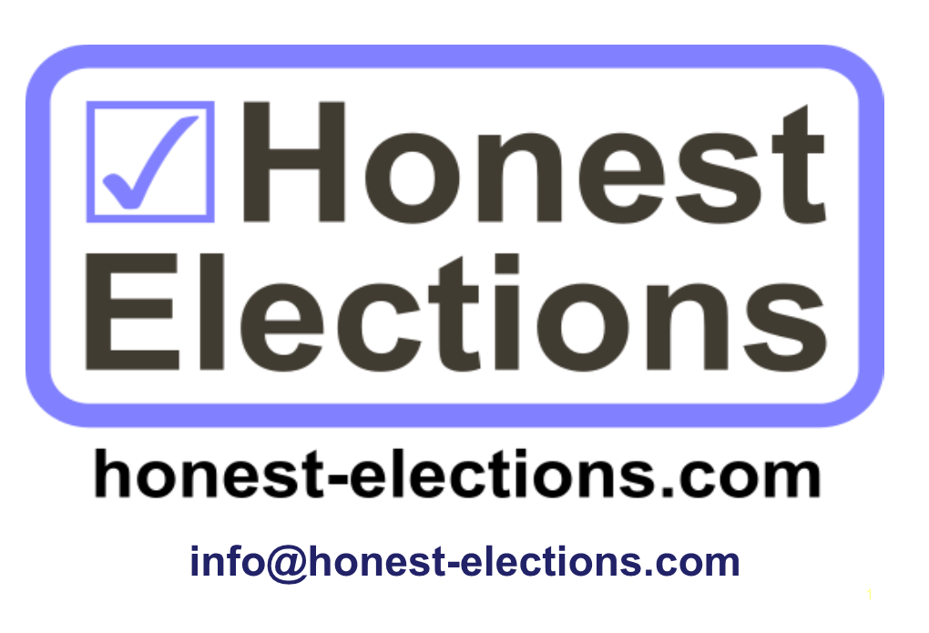 Info@Honest-Elections.Com 1 National Study of Anti-Corruption (Nov