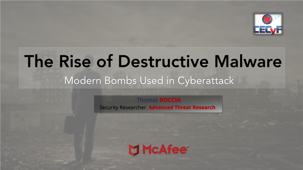 The Rise of Destructive Malware Modern Bombs Used in Cyberattack