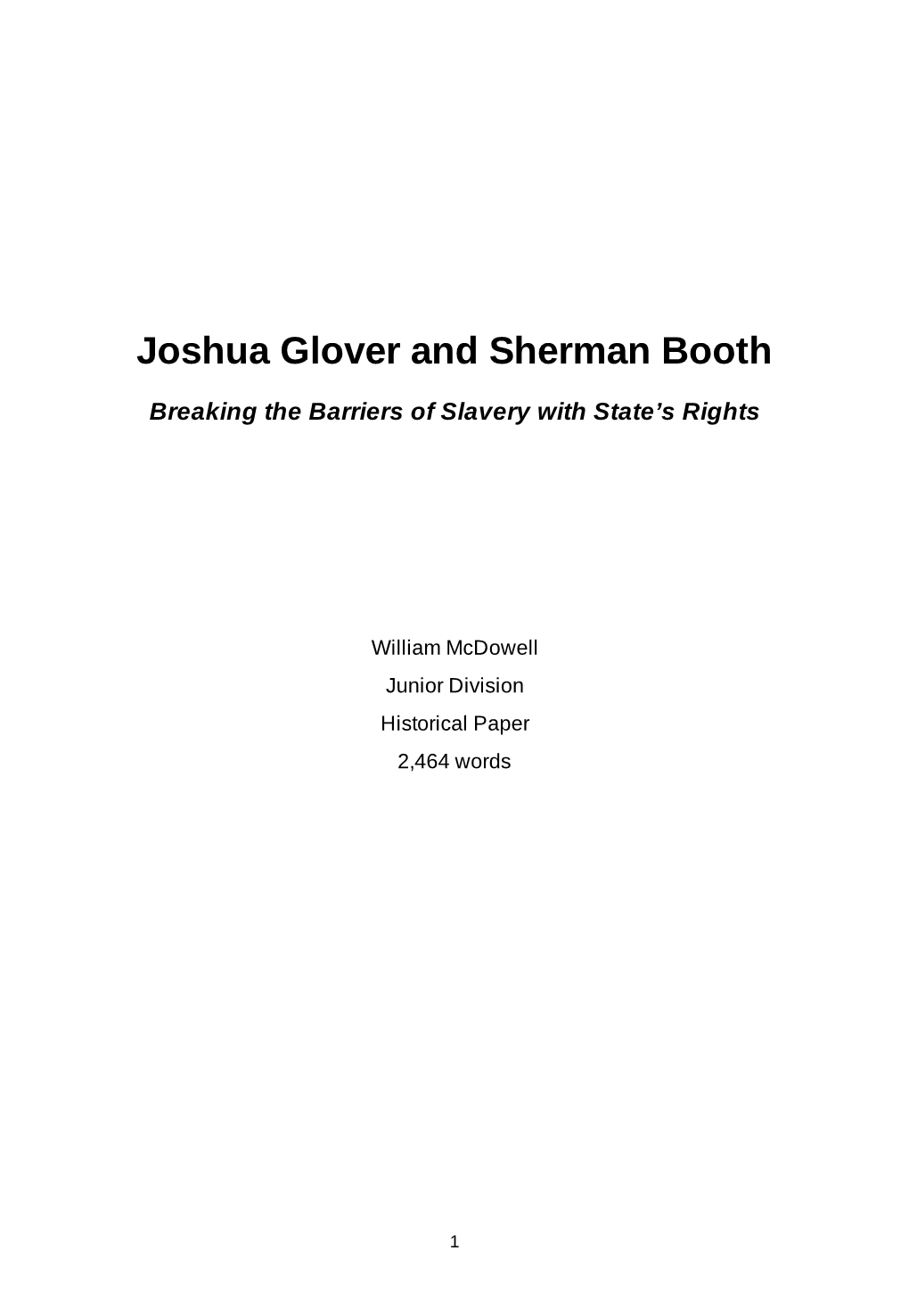 Joshua Glover and Sherman Booth