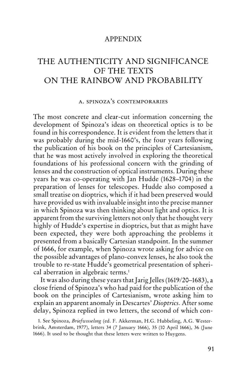 The Authenticity and Significance of the Texts on the Rainbow and Probability