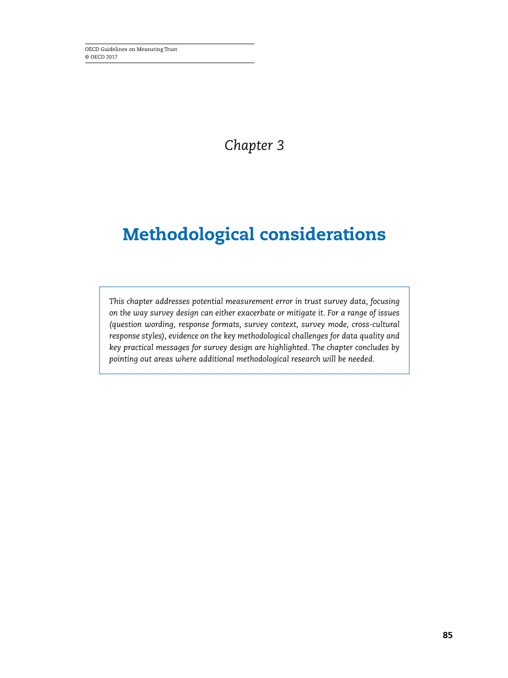 Methodological Considerations