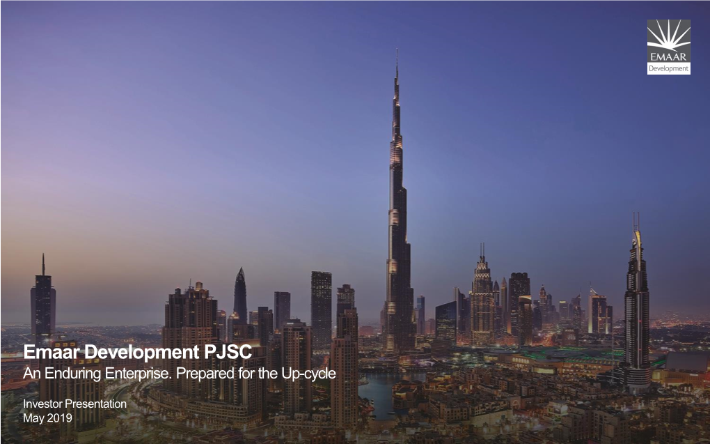 Emaar Development PJSC an Enduring Enterprise