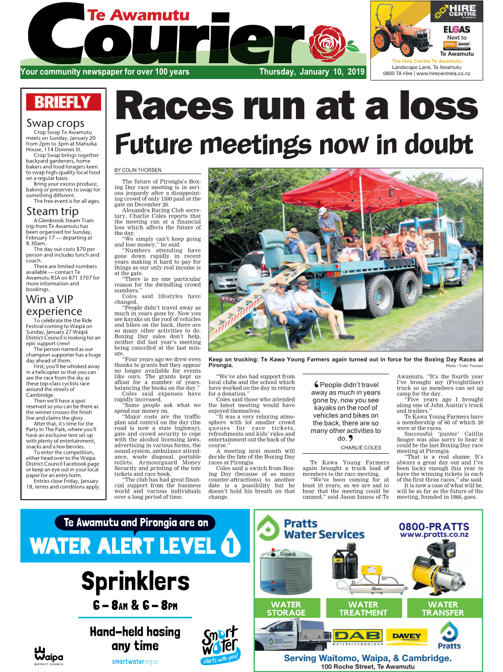 Te Awamutu Courier Thursday, January 10, 2019