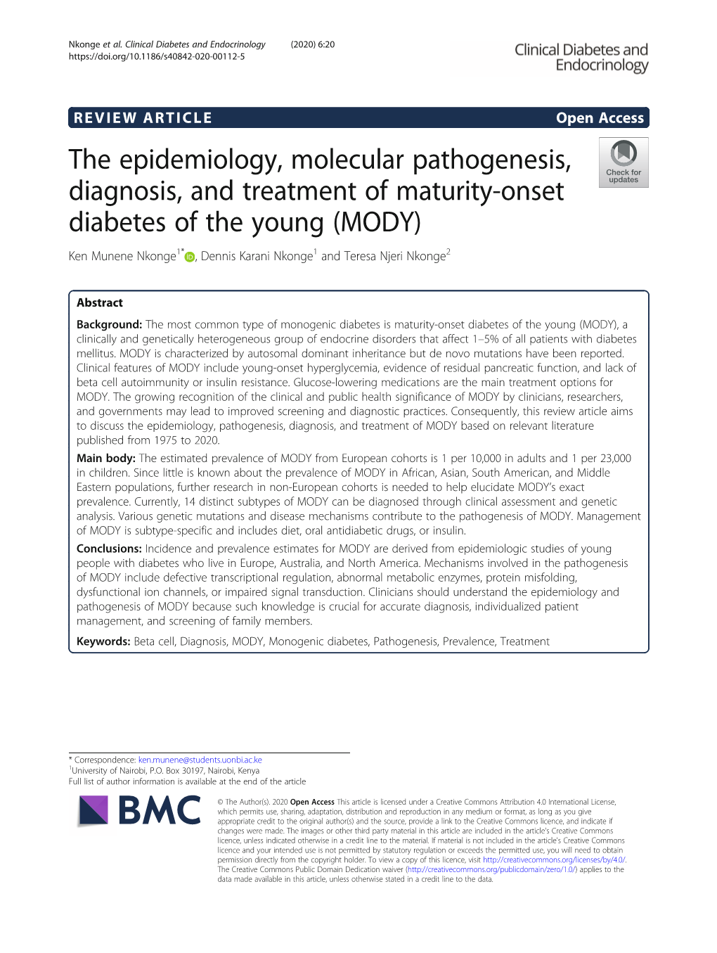 The Epidemiology, Molecular Pathogenesis, Diagnosis, And