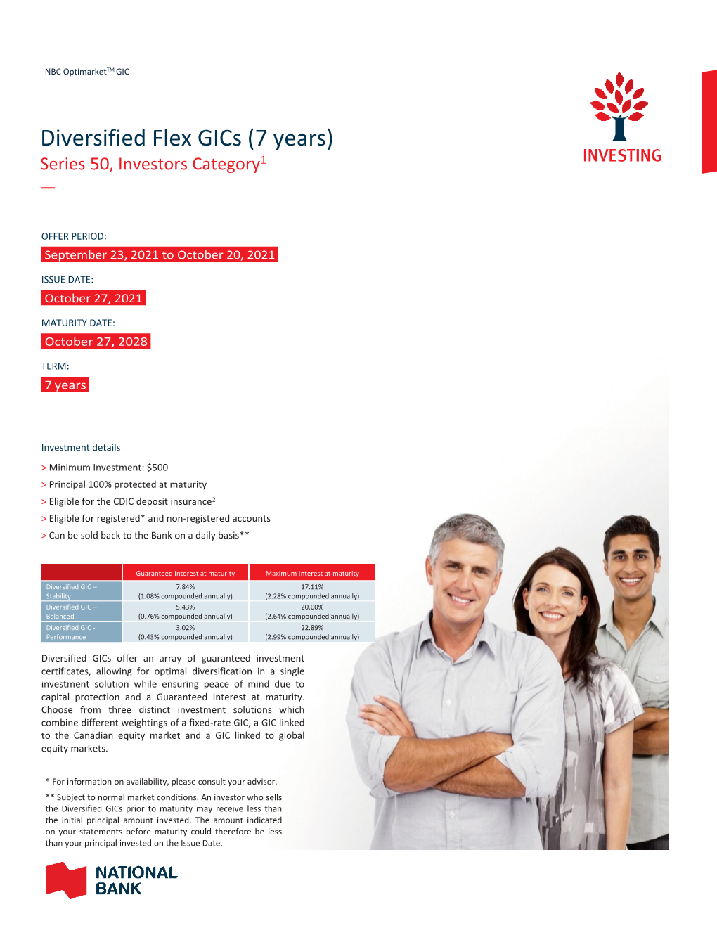 Diversified Flex Gics (7 Years) 1 Series 50, Investors Category —