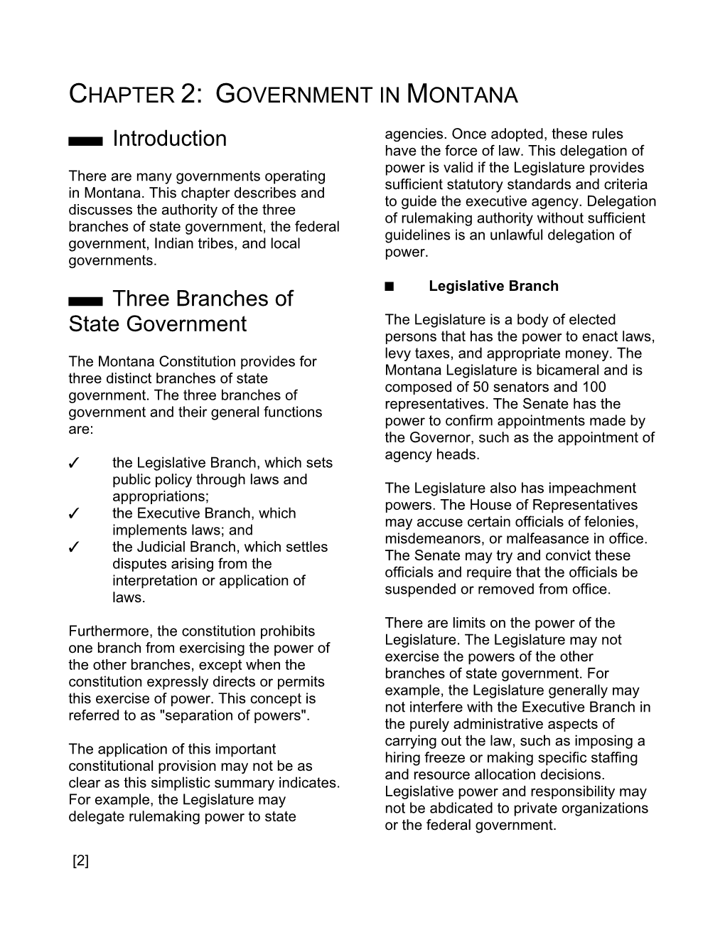 Introduction Three Branches of State Government