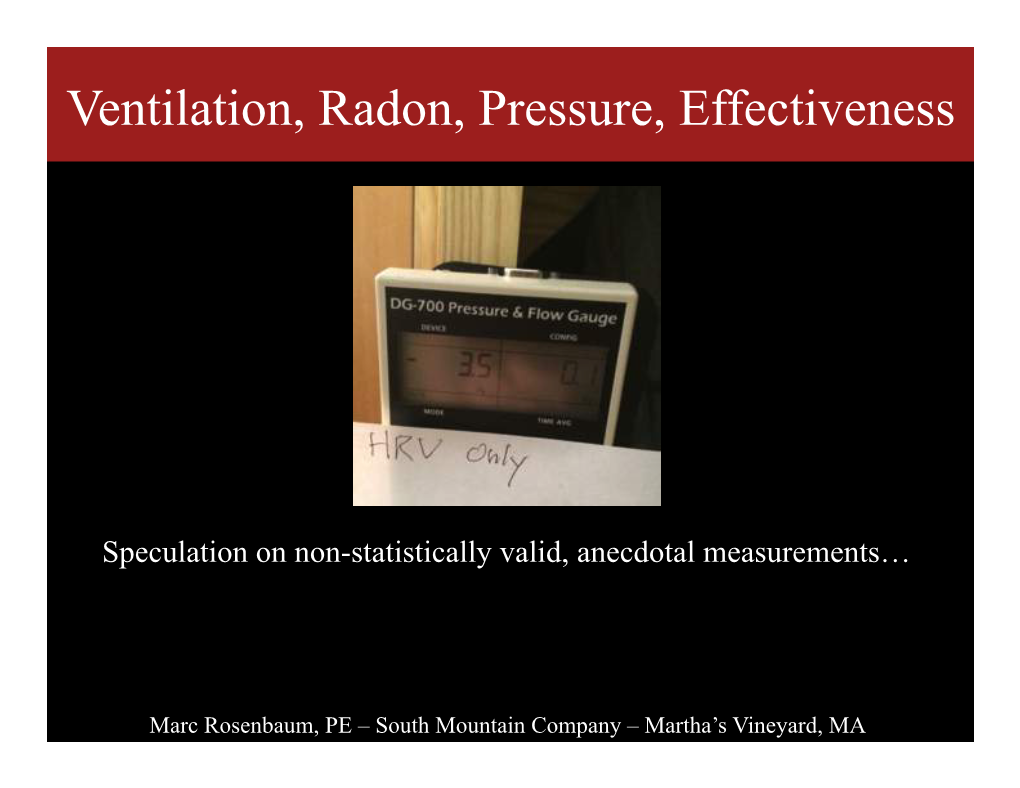 Ventilation, Radon, Pressure, Effectiveness