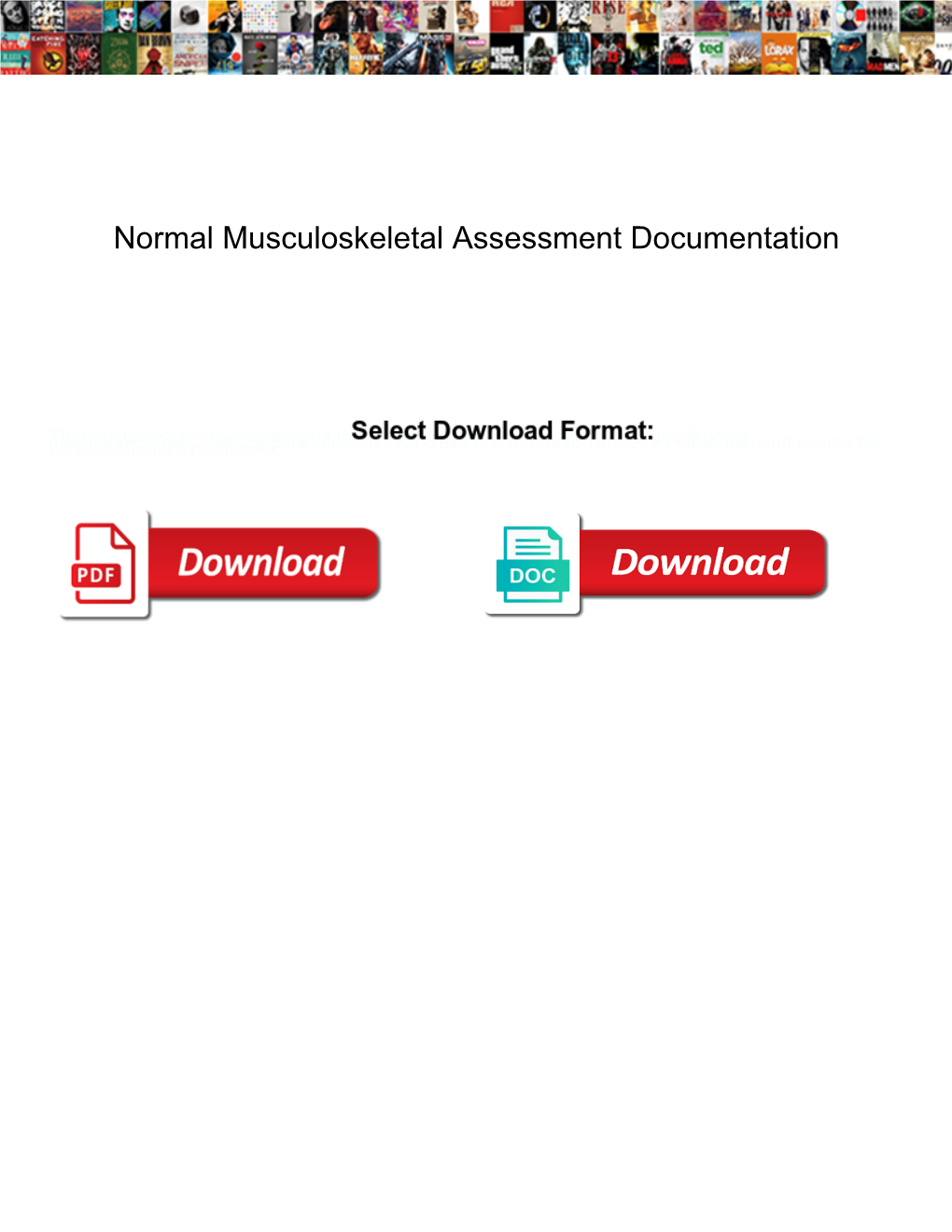 Normal Musculoskeletal Assessment Documentation