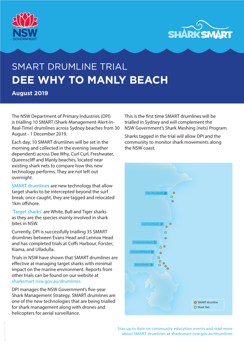SMART DRUMLINE TRIAL DEE WHY to MANLY BEACH August 2019