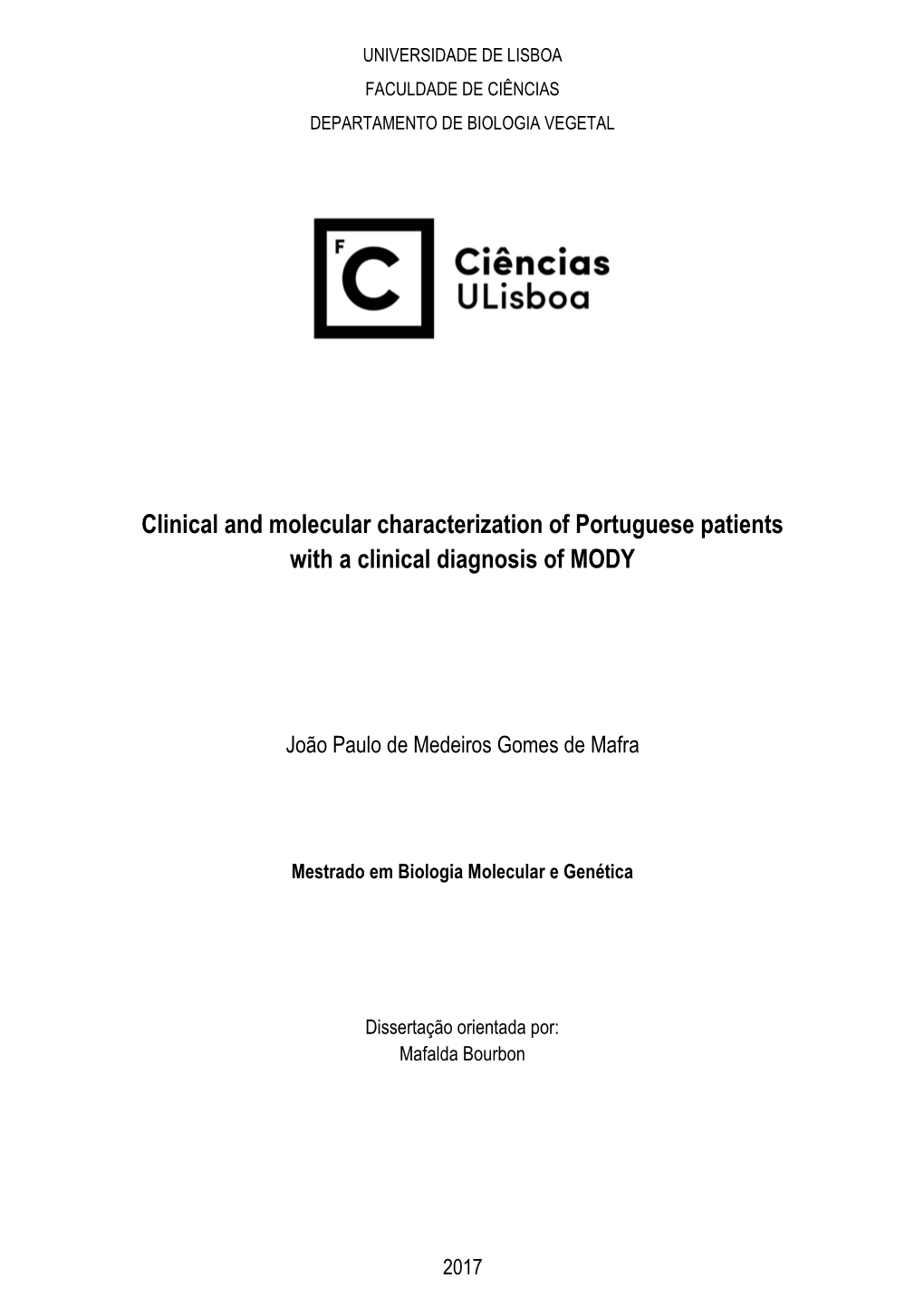 Clinical and Molecular Characterization of Patients With