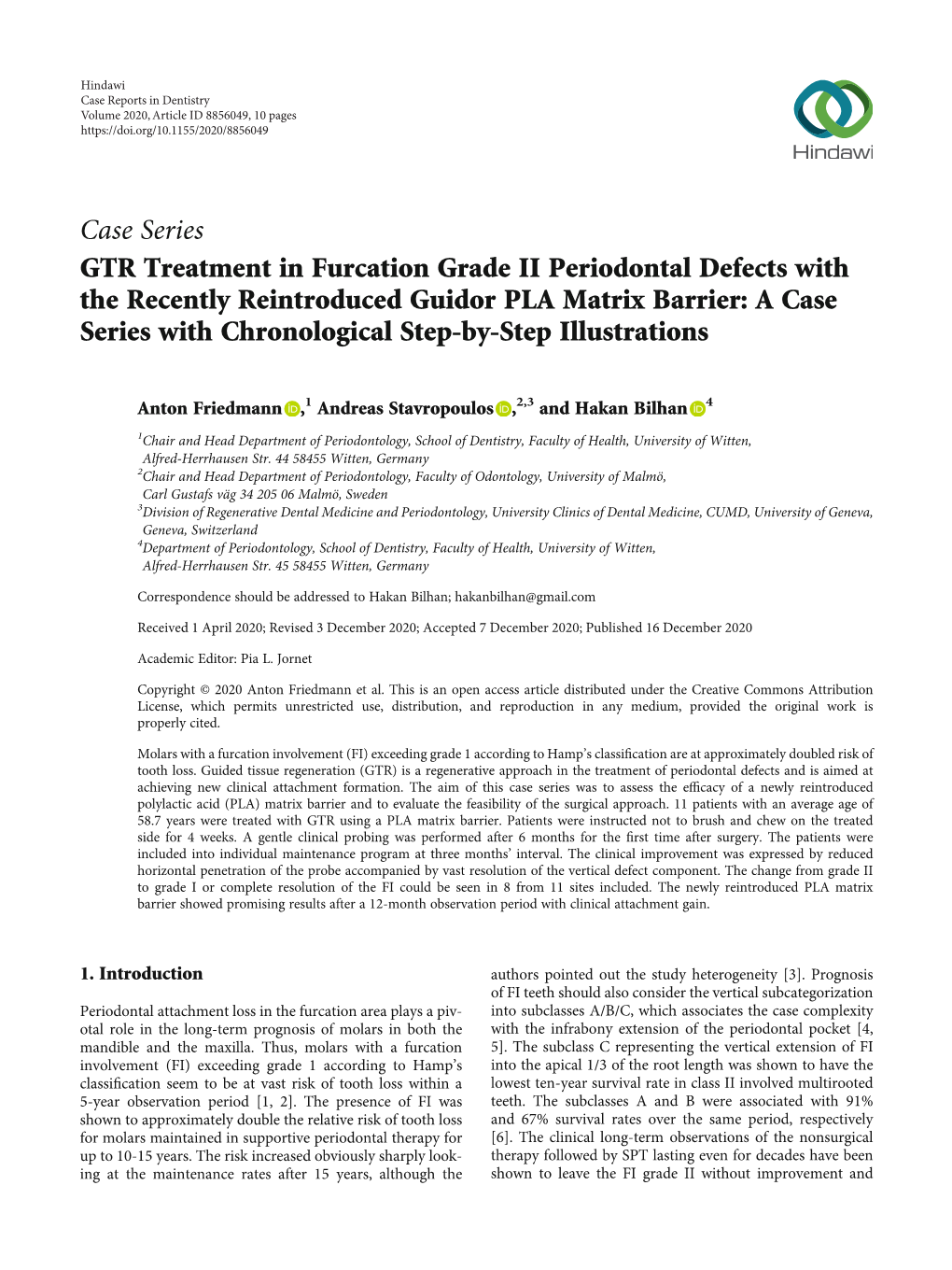 Case Series GTR Treatment in Furcation Grade II Periodontal
