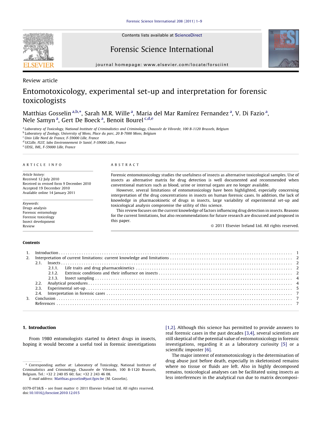 Entomotoxicology, Experimental Set-Up and Interpretation for Forensic Toxicologists