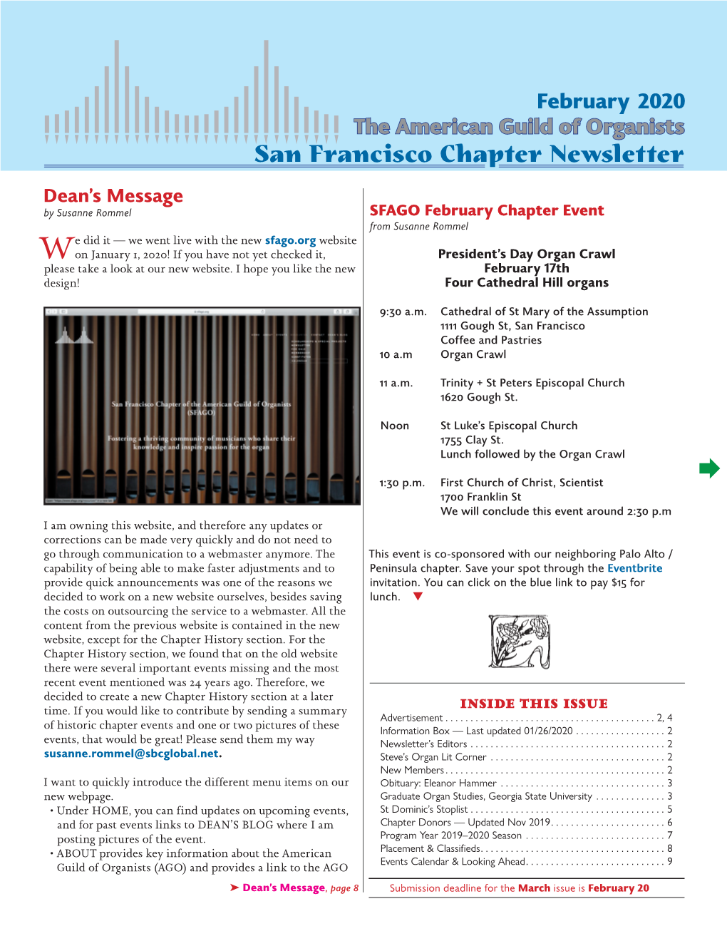 San Francisco Chapter Newsletter