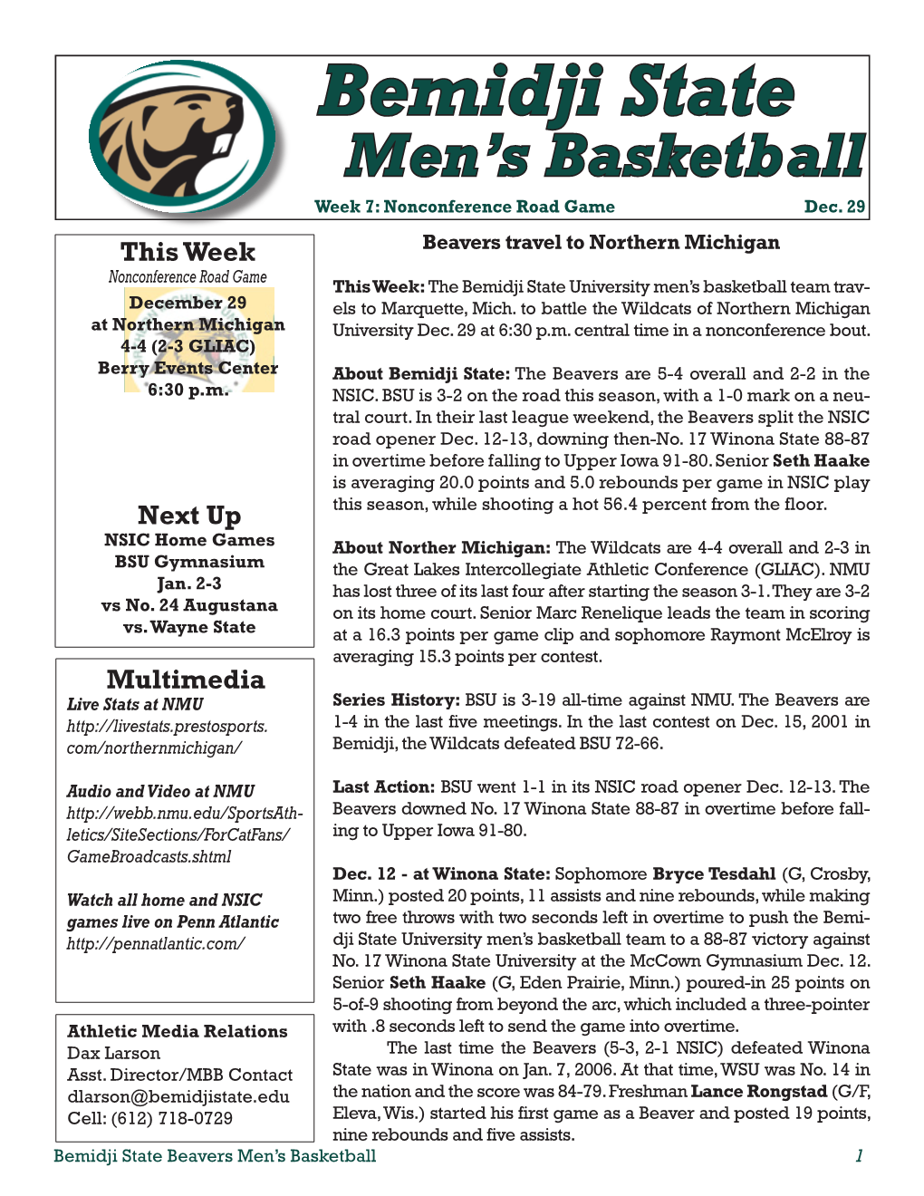 Bemidji State Men's Basketball