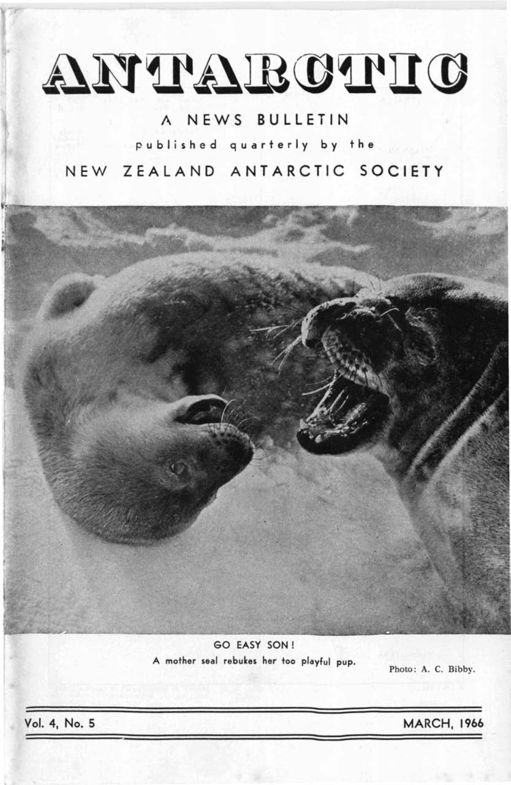 A News Bulletin New Zealand Antarctic Society