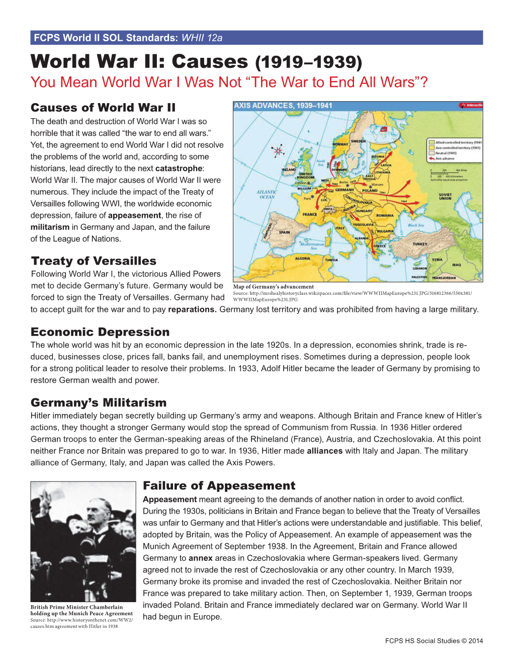 World War II: Causes (1919–1939)