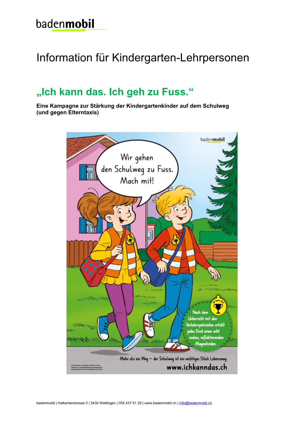 Information Für Kindergarten-Lehrpersonen
