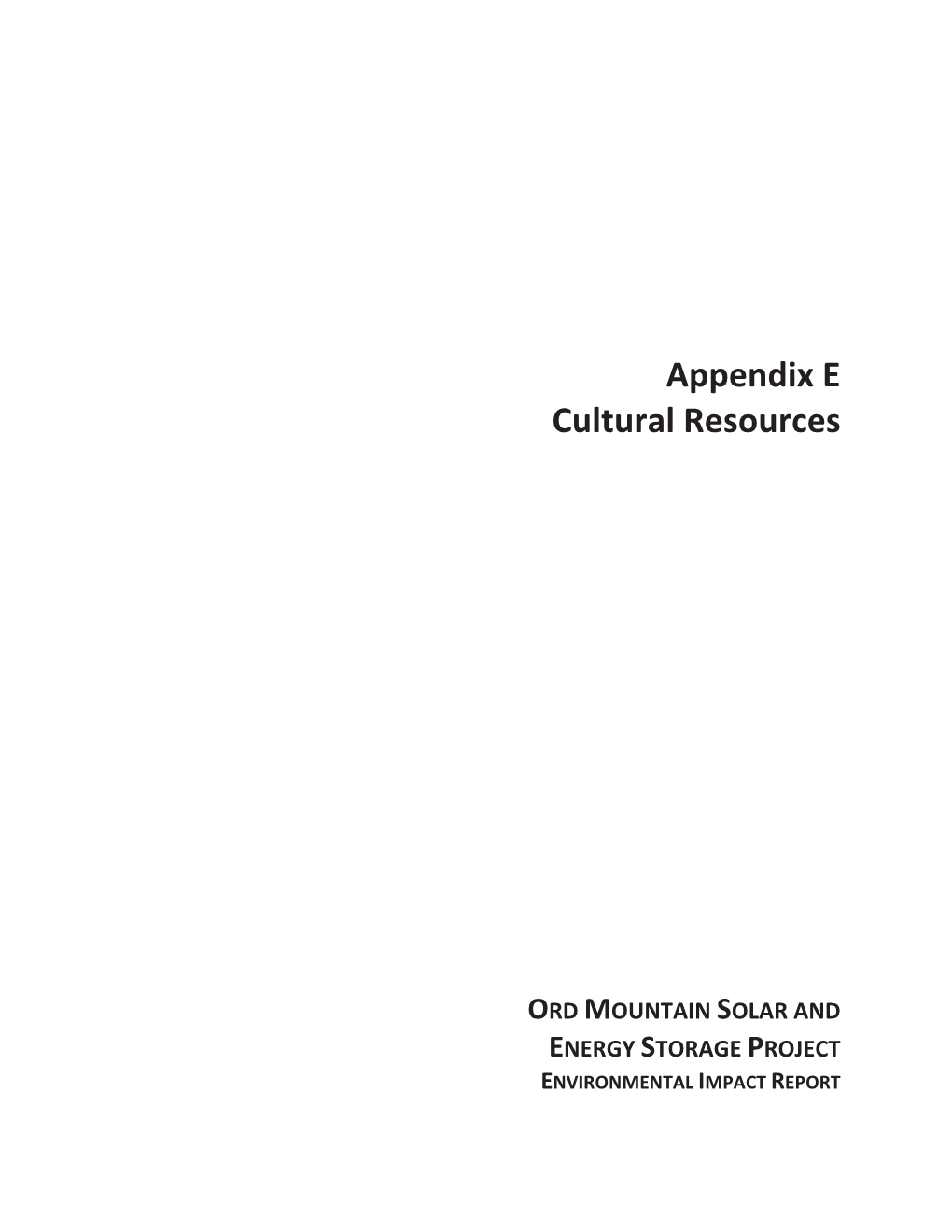 Cultural Resources