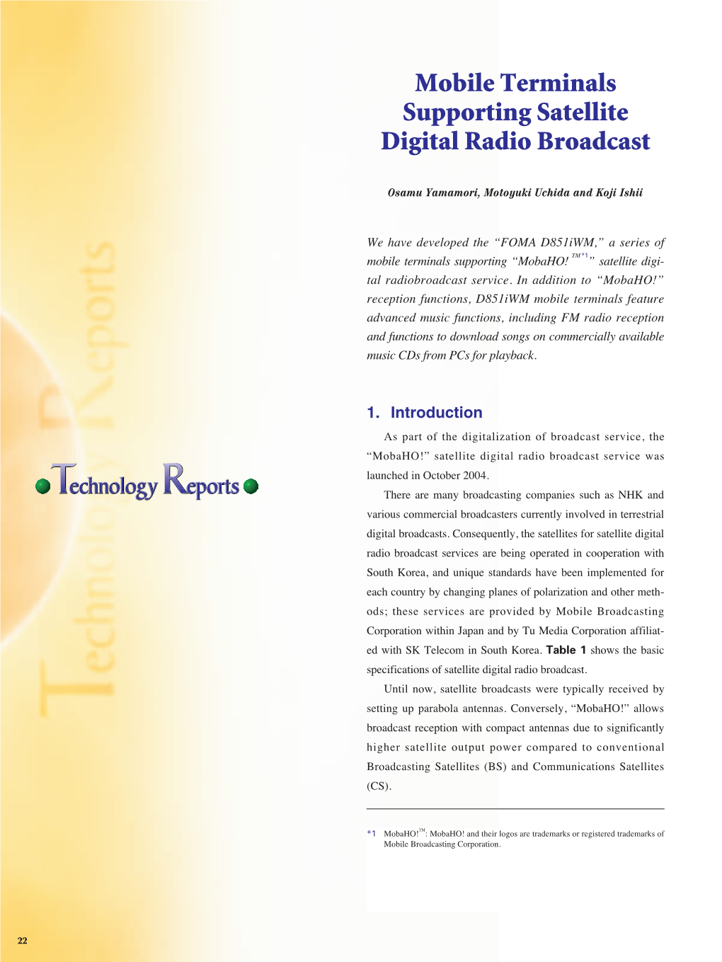 Mobile Terminals Supporting Satellite Digital Radio Broadcast