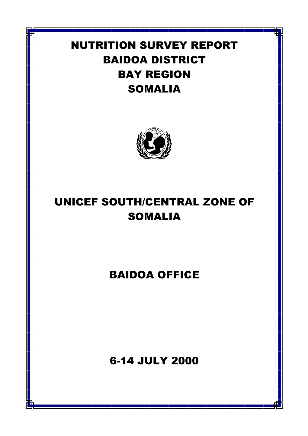 Baidoa District Survey