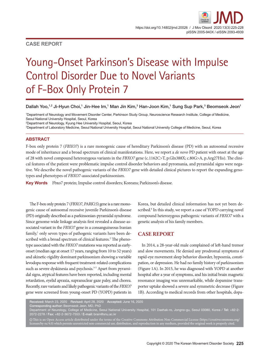 Young-Onset Parkinson's Disease with Impulse Control Disorder